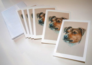 Greeting cards on your pet portrait